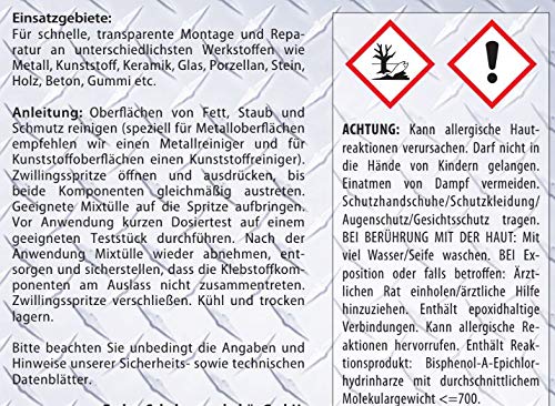 2 Komponenten Epoxy Kleber Transparent 200g Packung 2x 100 ml 2 K Kleber – Bild 4