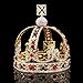FUMUD Luxury Vintage Gold Wedding Crown Alloy Bridal Tiara Baroque Queen King Crown (Gold)