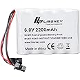 Limskey NiMH Receiver RX Battery with Hitec and SM-2P Plug 6.0V 2200mAh Rechargeable Battery Pack for RC Receivers, RC Aircrafts, RC Car
