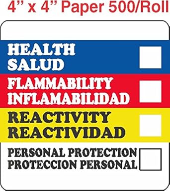 Gc Labels P Rtk 4x4 1 Pp Sp Rtk Right To Know Paper 4x4 Labels With A Personal Protection Box And One Health Box Bilingual Roll Of 500 Labels Amazon Com Industrial Scientific