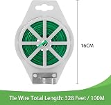 Tenn Well 100m Green Garden Wire Flexible Plant Tie Cutter Included view 5