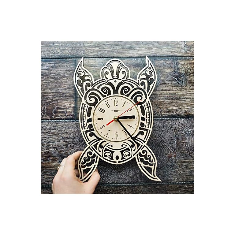 Sea Turtle Wood Clock WackyDecor