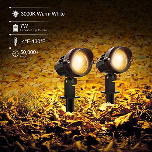 MEIKEE 7W Landscape Lights 12V Plug in Low Voltage Led Landscape Lights