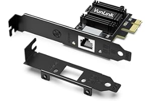 2.5Gb PCIe Network Card, VunLink Multi-Gigabit 2.5G Ethernet Card, Realtek RTL8125B LAN Adapter, 2.5Gbps/1Gbps/100Mbps NIC Ca