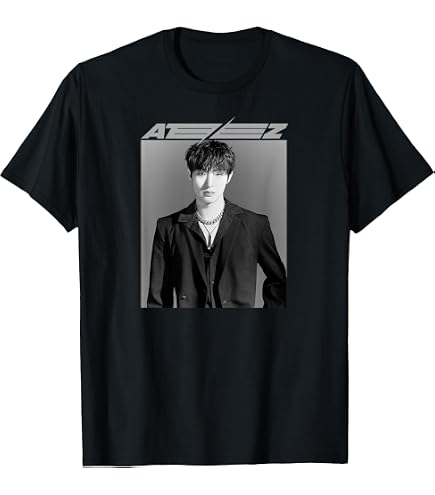 Amazon.com: ATEEZ Official Merch Exclusive San T-Shirt, Men, Black