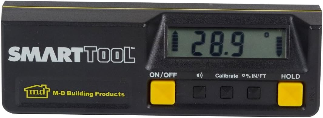 MD 92346 21-121 Smart Tool 6-Inch Digital Inclinometer, 9 V, Matte Black