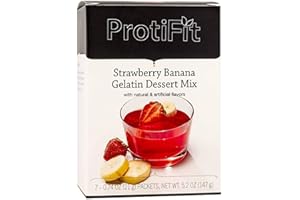 PROTIFIT - High Protein Strawberry Banana Jello, 15g Protein Low Calorie, Low Carb, Fat Free, Sugar Free, Ideal Protein Compa
