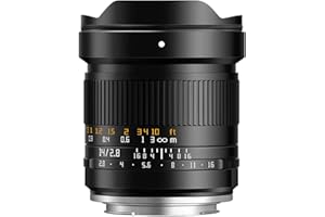 TTARTISAN 14mm F2.8 FE Full Frame Wide Angle Lens E Mount, 114° Ultra Wide Angle Large Aperture Manual Focus Lens for Sony E 