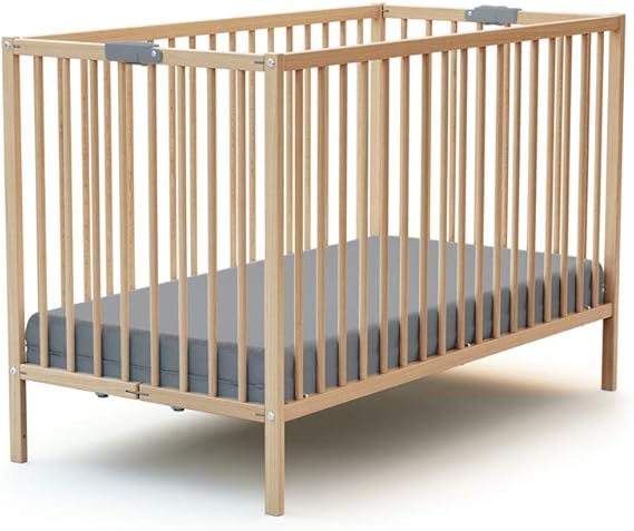 Lit Bebe Pliant 60x1 Webaby Hetre Verni Amazon Fr Bebes Puericulture