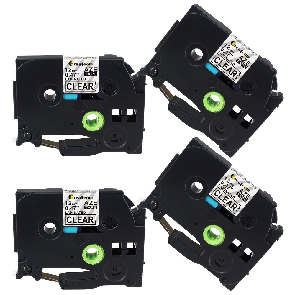 Compatible P-Touch Tape 12mm Clear Brother TZe Tape TZe-131 TZ131 TZe131  for Brother Label Maker PT-D210 PT-H110 PT-1290 PT-P710BT PT-1880 PT-D400AD,(0.47  ...