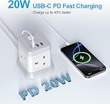 BEVA 20W USB-C Fast Charging 7-in-1 Extension Lead Cube 1.5M White view 2