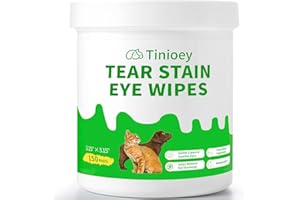 Dog Eye Wipes for Dogs & Cats - 150pcs | Larger & Thicker Gentle Tear Stain Remover Wipes for Discharge, Mucus Secretions and