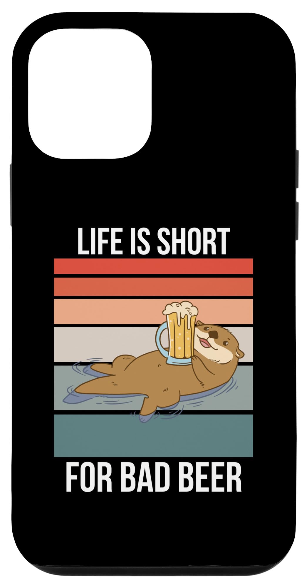iPhone 12 mini Otter Retro Life Is Short For Bad Beer Lover Case