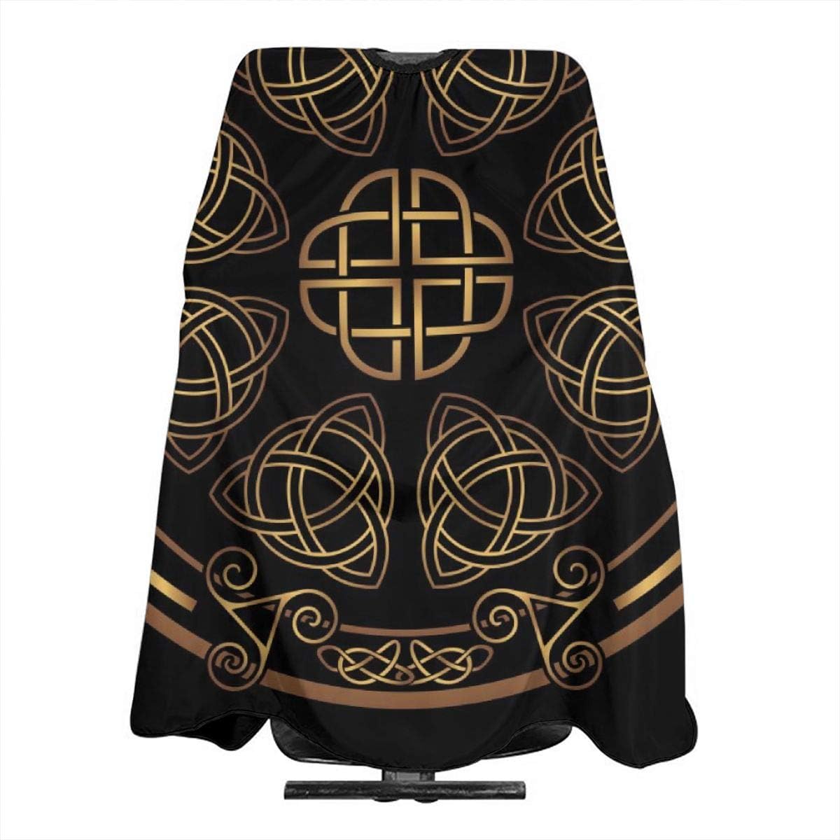 Golden Ancient Pagan Scandinavian Sacred Symbol Druids Salon Barber Cape Hairdressing, Hairdresser,Cutting Hair Waterproof Cloth Salon Hairdressing Hair Styling Gown Apron Cape for Adult/Women/Men