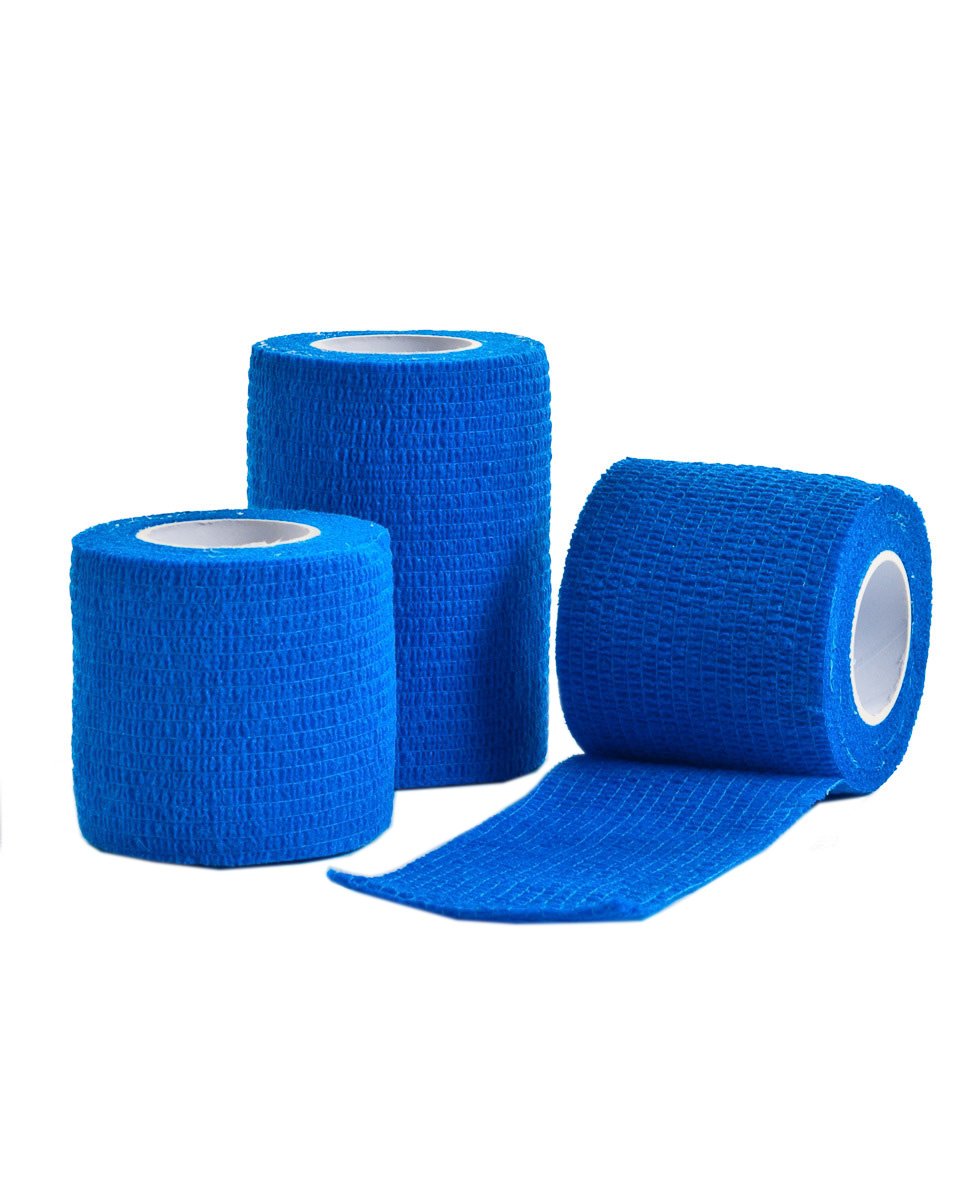 CMS Medical 5 cm x 4.5 m Blue Cohesive Bandage - Pack of 3