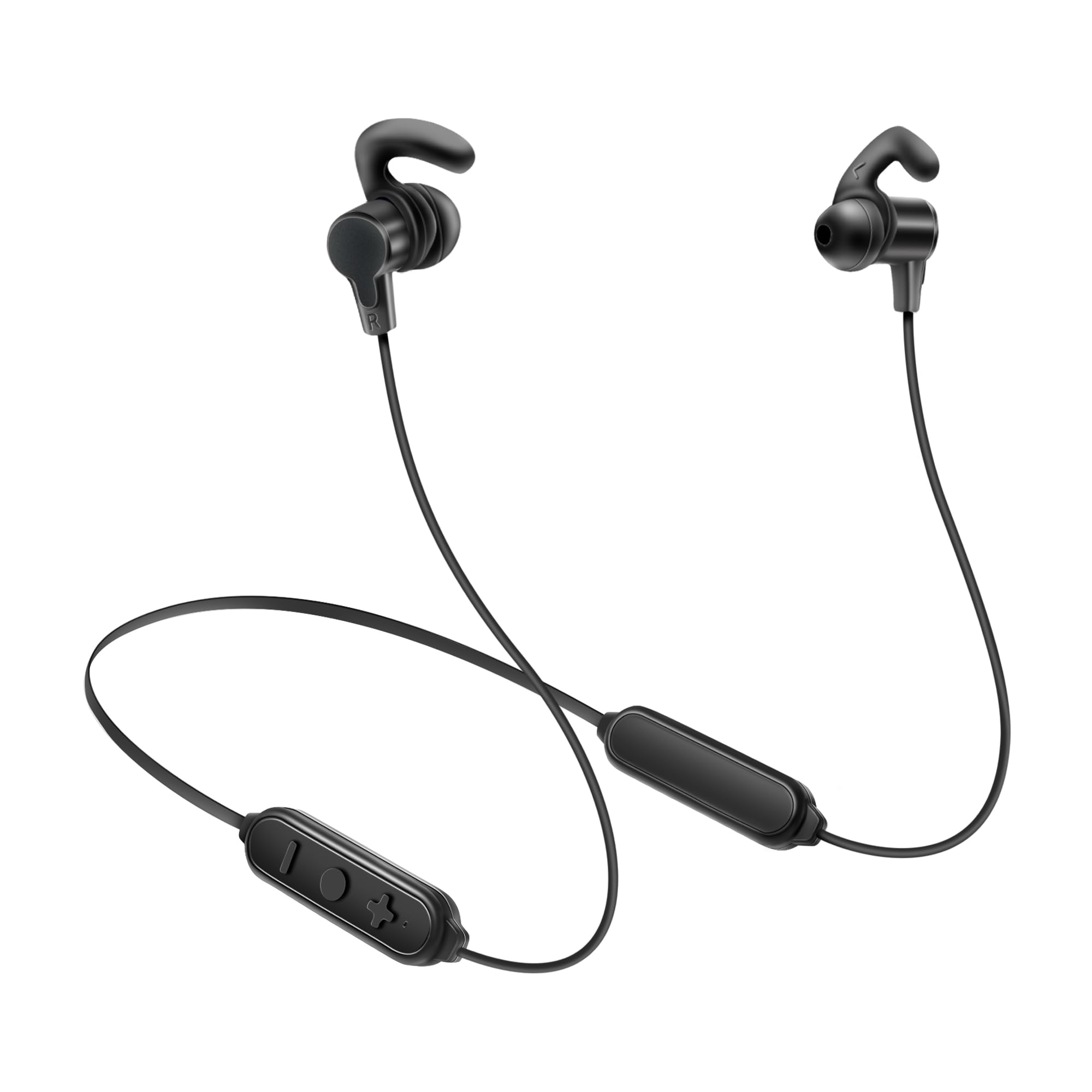 YFFSHLCS Bluetooth 5.4 Wireless in-Ear Headphones, Black, 40H Playtime, IPX7 Waterproof, aptX Lossless Audio, 33ft Range, Fast Charging, Noise Cancellation, Sports Theme