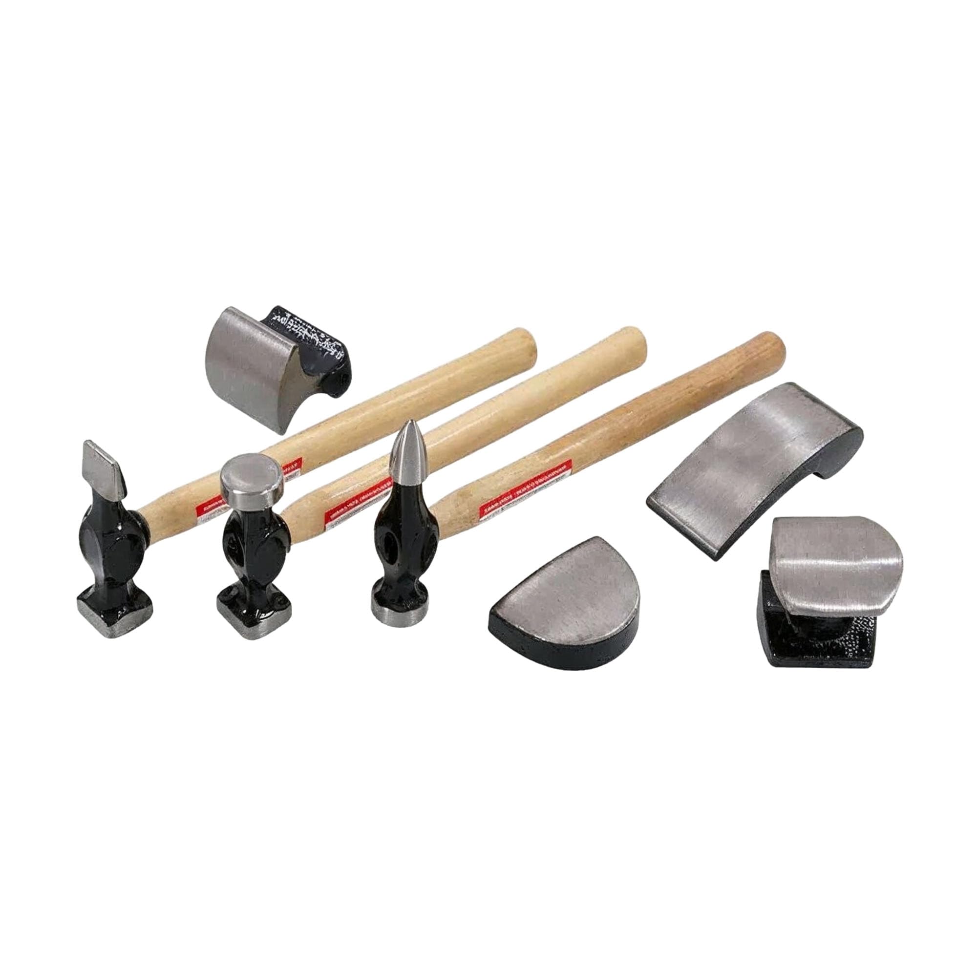 Neilsen CT2310 7pc Body Repair Kit – Panel Beating Set with Bumping, Pick & Finish, Reverse Curve Hammers – Curved, Double-End, Shrinking & Utility Dollies