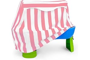 RIOGOO Kids Water Table Cover for Step 2 Rain Showers Splash Pond Water Table, Outdoor Waterproof Anti-UV Kids Water Play Table Cover (Pink)