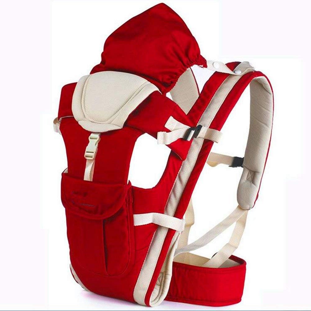 FOOBRTOPOO Front and Back Baby Carrier Multifunctional Baby Carrier,Red Baby Carrier Backpack