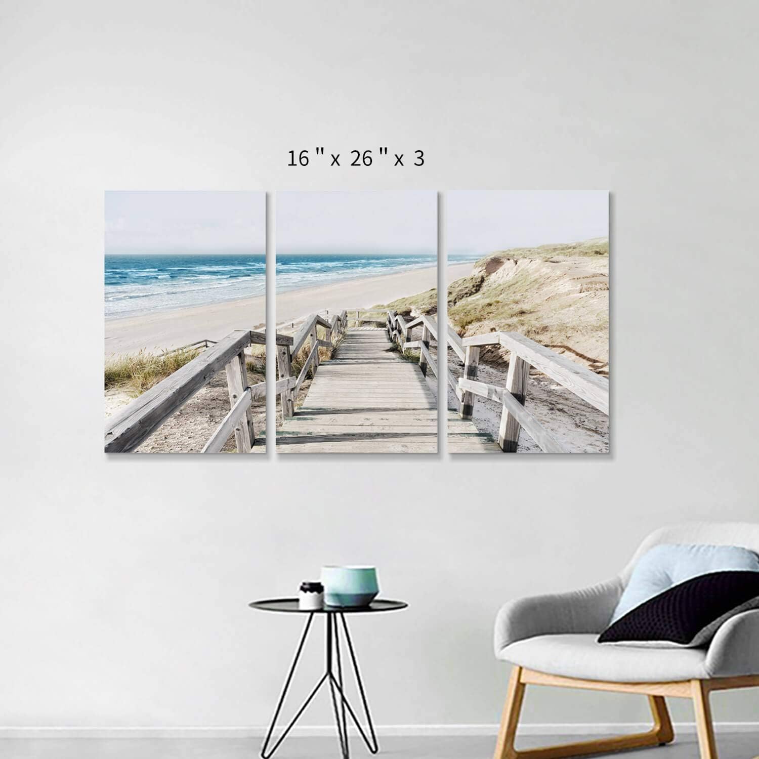 Amazon De Hardy Gallery Wanddekoration Wandbild Auf Leinwand Motiv Strandkuste 66 X 40 6 Cm 3