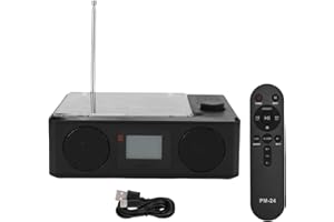 XUMIUZIY Portable CD Player, Vintage Bluetooth FM Radio with USB MP3 Playback, Rechargeable Battery, Remote Control, Sleep Ti