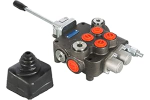 kimllier 2 Spool Hydraulic Valve 21GPM 3625PSI Hydraulic Directional Control Valve w/Joystick SAE Ports Double Acting Valve