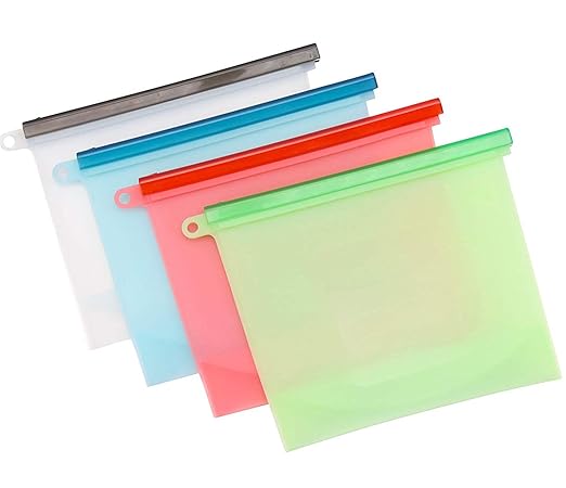Bolsas de silicona para almacenamiento de alimentos, aranticy, 4 ...