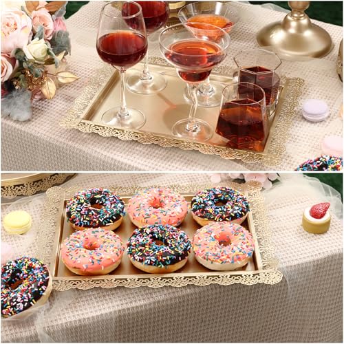 GMWD Set of 7 Gold Cake Stand Desserts Display Table Pedestals 3-Tiered Cupcakes Holder Serving Tray Decorative Weddings Birthdays Party Baby Showers Celebrations