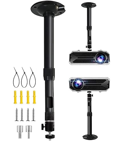 QualGear PRB-717 Universal Projector Ceiling Mount, Black