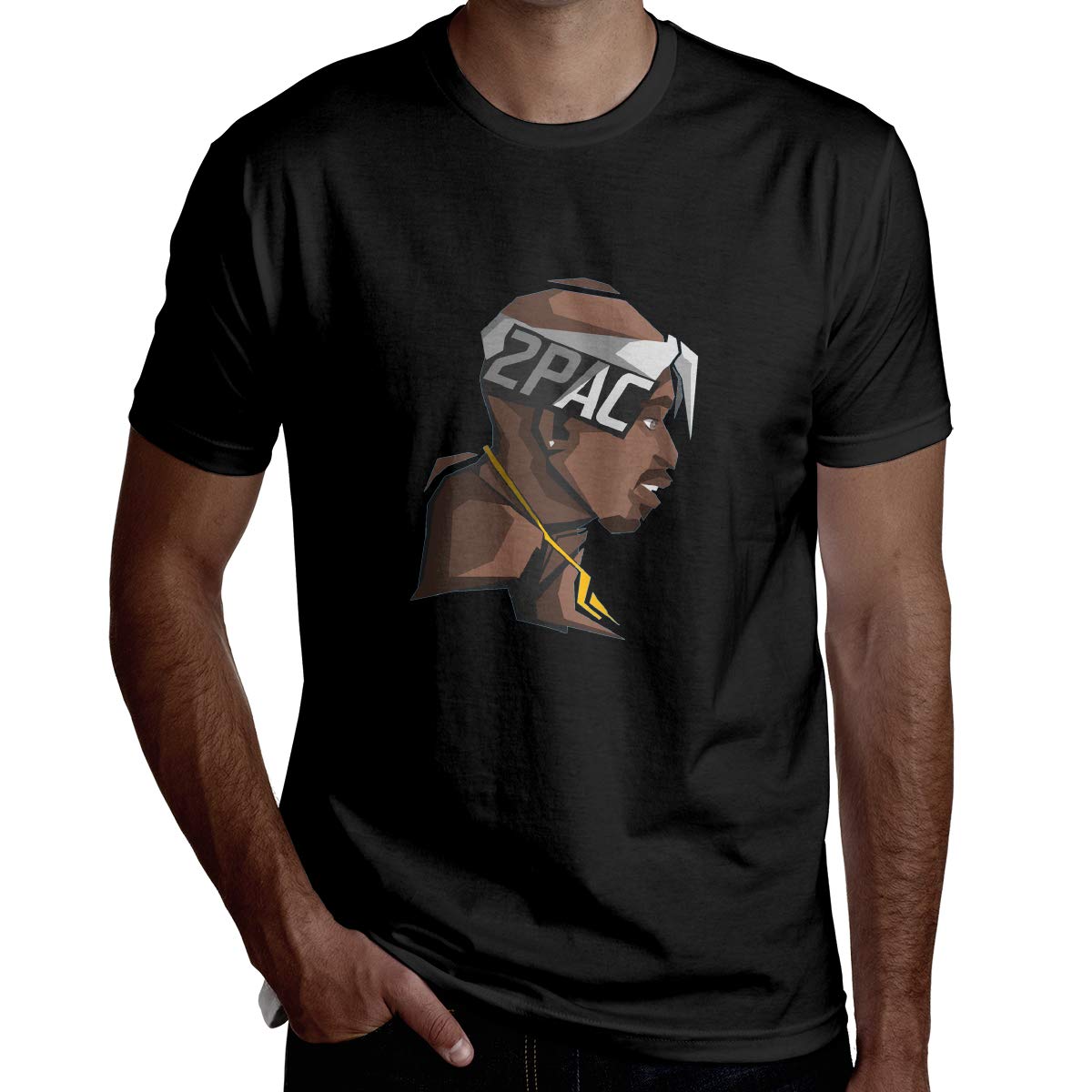 Wodehous Adonis S Tupac Shakur 2pac Hip Hop Fashion Graphic T Shirt Short Sleeve Crewneck