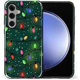 artslion for Samsung Galaxy S25 Case for Women Girl Men Boy, Shockproof Soft Silicone & Hard PC Shell Protective Case for Samsung Galaxy S25 - Cute Christmas Lights Holiday