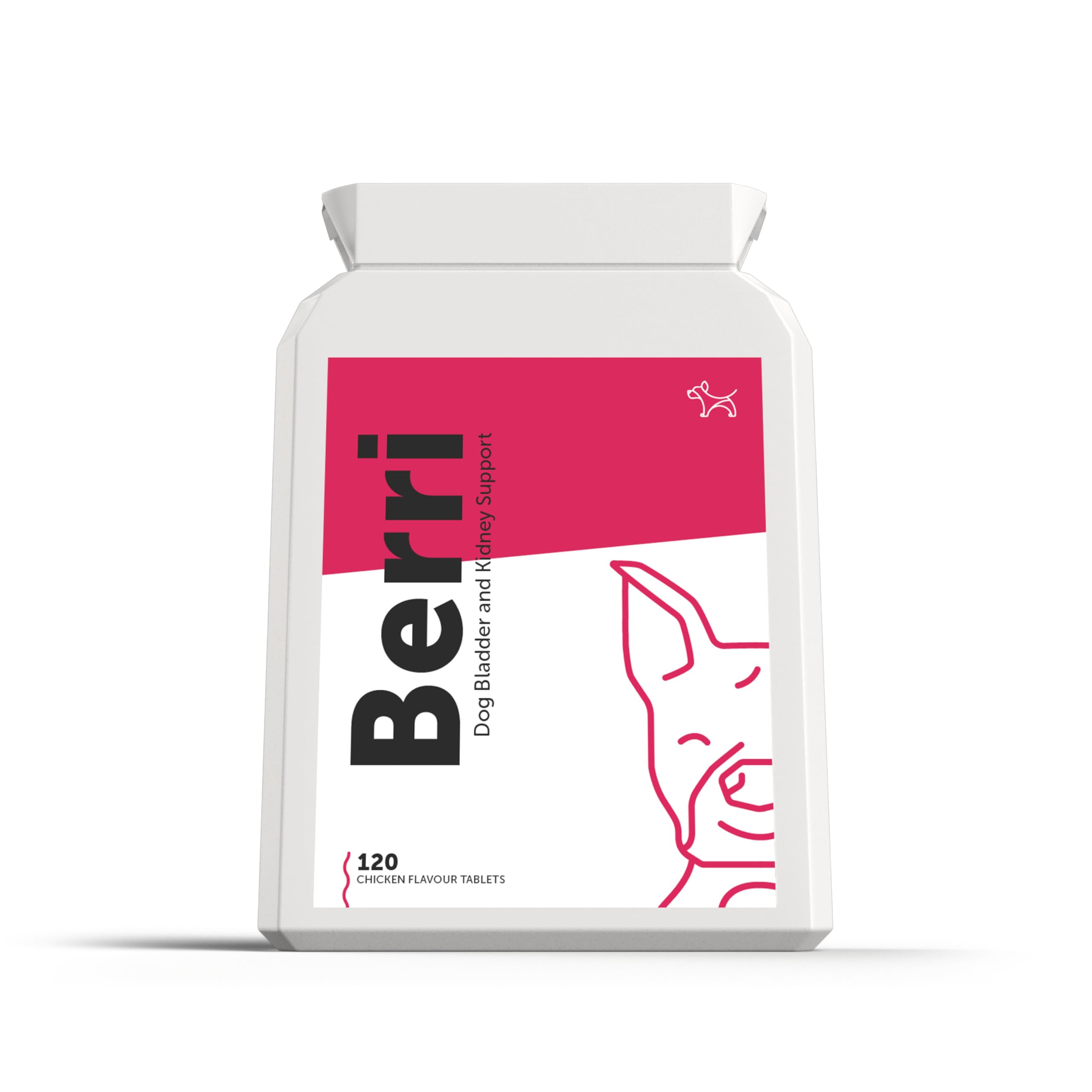 Dog's Lounge - Berri - Advanced Bladder & Kidney Support for Dogs | Supplement with Cranberry, Marshmallow Root, D-Mannose, Liquorice, Astragalus Root, Nettle Seed | UK Made | 120 Tablets