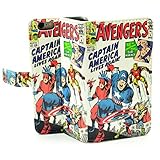 Unique! Marvel Comic Captain America Avengers Pattern Slim Wallet Card Flip Stand Leather Pouch Case Cover For Apple iphone 6