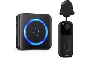 BITIWEND Wireless Doorbell Chime Compatible with Blink Video Doorbell (1st & 2nd Gen), Indoor Plug-in Receiver & Wired Transmitter Kit, 58 Melodies, 5 Volume Levels (1Video Doorbell Extender 1 Chime)