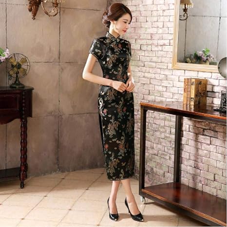 Amazon Co Jp レトロな中国の伝統的なドレスの女性のプラスサイズのロングチャイナチャイナドレス6xl赤い花嫁のウェディングドレスの フォーマルな服装 ホーム キッチン