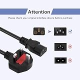 Mcbazel 1.2m UK Power Cable 3-Pin Shroud IEC C13 to BS1363 Kettle Lead view 5