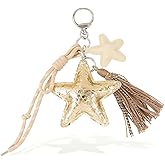 Angyape Cute Star Keychain Tassel Keychain Leather Bag Charms Purse Charms for Handbags Rope Accessories Gifts for Women
