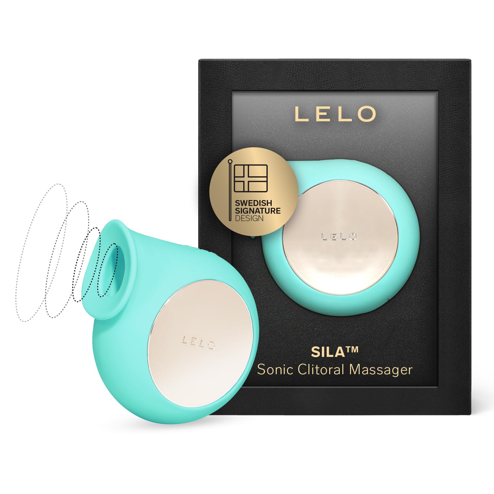 LELO SILA Sonic Clit Sucker, Waterproof Vibrator for Women, Adult Toys Vibrators Sex Toys for Women with Gentle External Stimulation, Aqua
