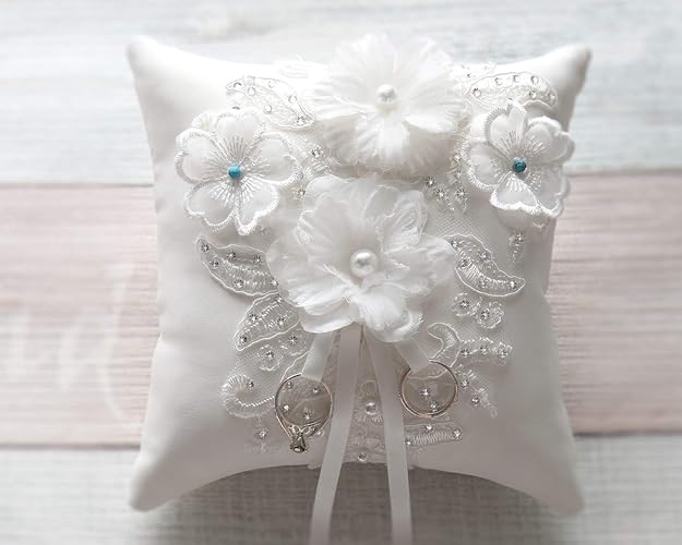 Amazon Com Wedding Ring Pillow Wedding Turquoise Ring Bearer