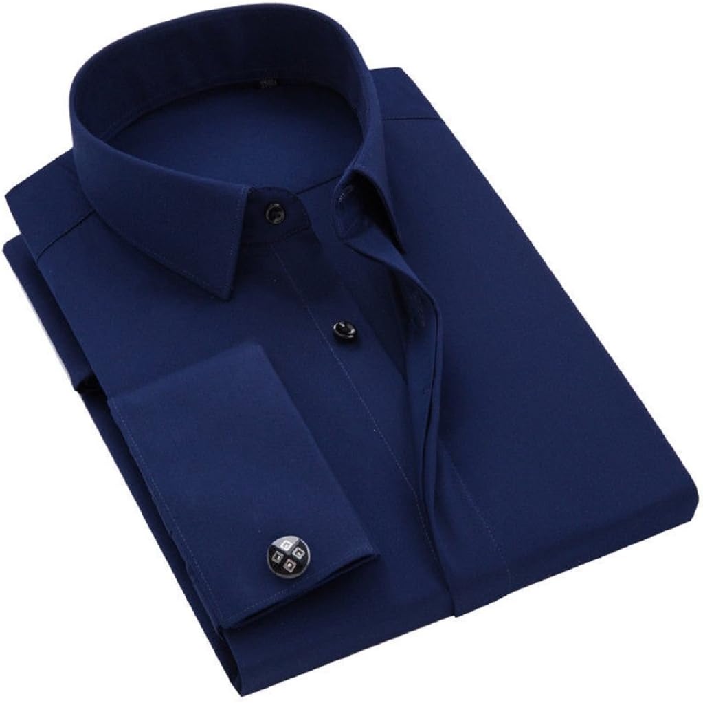 sweattang New Mens Formal Italian Designer French Cuff Dress Shirts