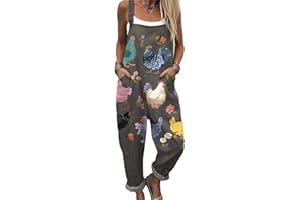 IWUEDGBMX Sleeveless Jumpsuit for Women Boho Floral Print Overalls Casual Comfy Soft Fashion Overalls with Pockets