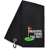 Hafhue Grandpa You're Per-FECT Embroidered Golf Towel, Grandpa Golf Towel, Golf Accessories for Men, Golf Gift for Grandpa, Birthday for Grandpa Golf Fan, Retirement Gift for Grandpa