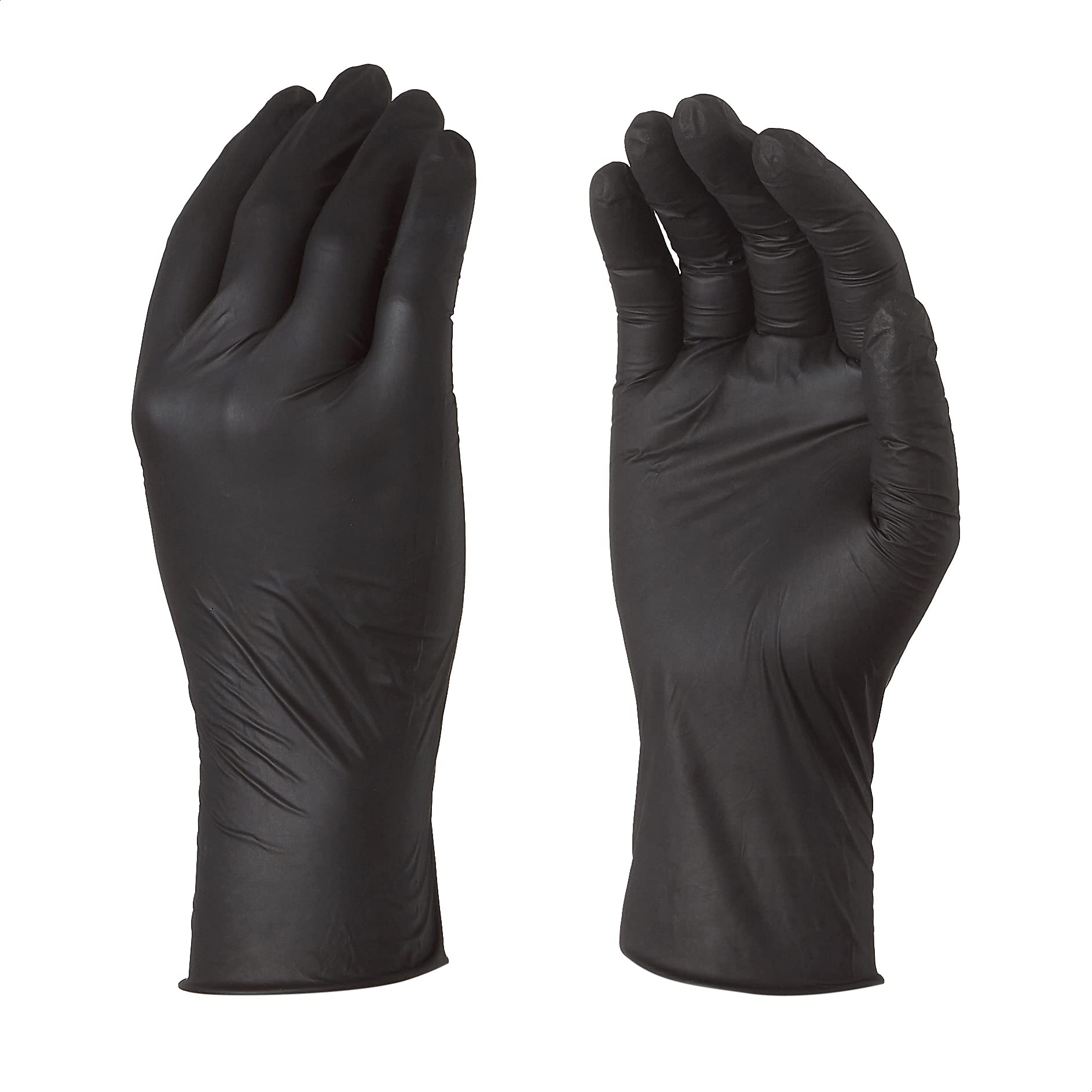 Touchguard Disposable Black Sensitive Gloves - Latex and Powder Free - Multi-Purpose - Food Grade Gloves - Box of 100 - Size S
