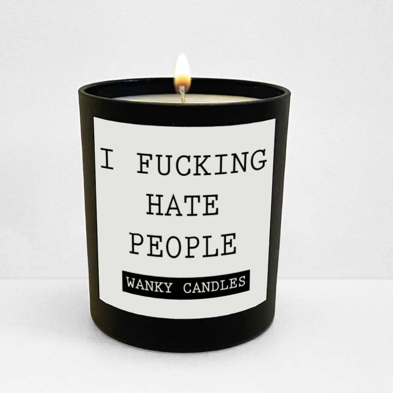 Wanky Candle Novelty Birthday Gift Rude Funny I F*cking Hate People WCBJ09