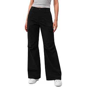 JEKAOYI Womens Cargo Pants with Pockets Quick Dry Bootcut Hiking Pants Baggy Lightweight