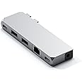 Satechi USB C Hub Multiport Adapter Pro Hub Mini, USBC Dongle with USB4 Port, USB C Data, 2 USB-A Data, Ethernet, Audio Jack, for MacBook Pro/Air M1 M2 M3 - Silver