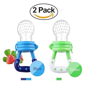 Fresh Food Feeder Pacifier 2 Pack Nibbler Baby Fruit Mesh Feeder
