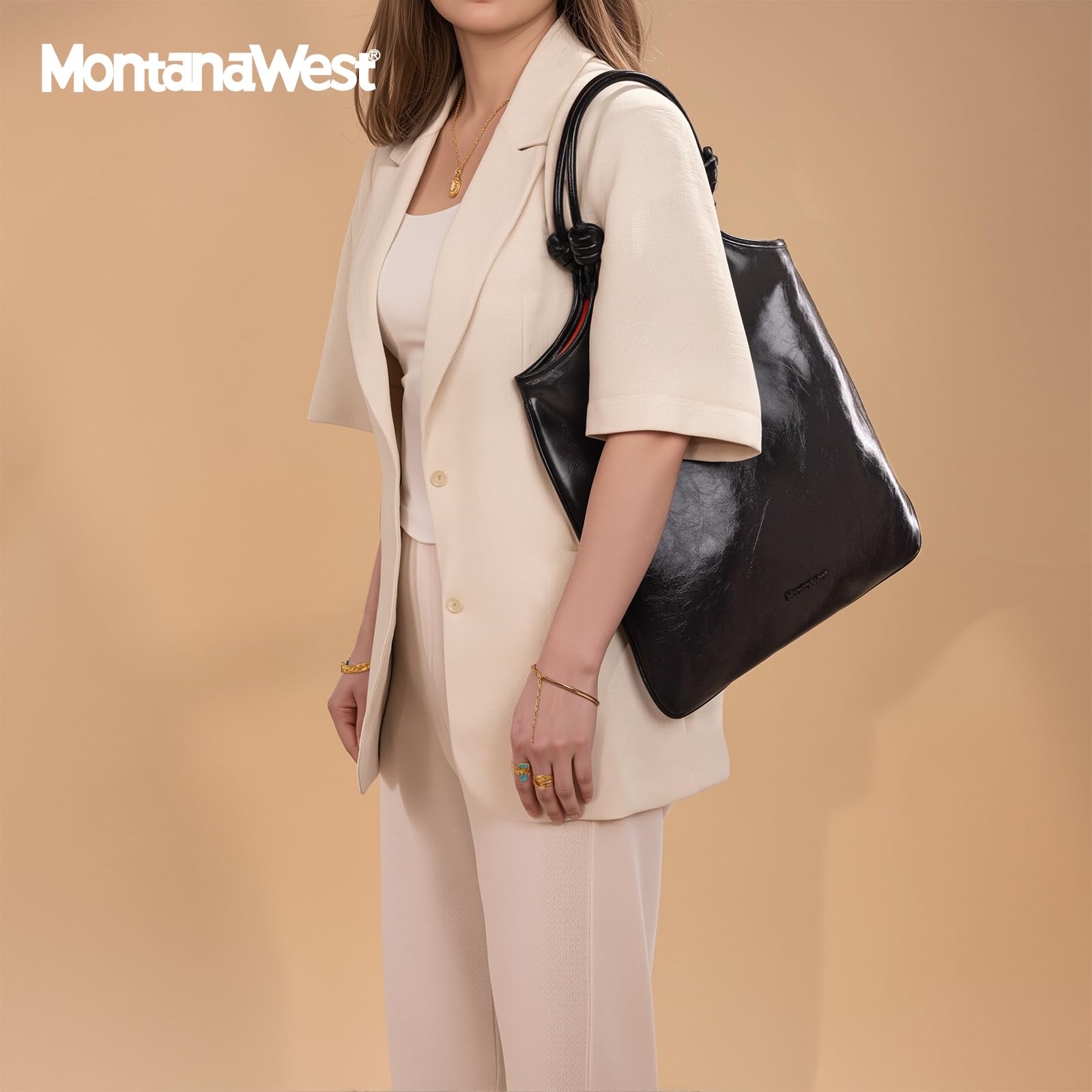 Montana West Hobo Bag for Women Shoulder Purse Handbags with Detachable Makeup Bag