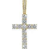 JINAO Cross Chain for Men Gold Cross Necklace 14K Gold Plated Large Nail Cross Chain Iced out CZ Pendant Hip Hop Jewelry for Women with Stainless Rope Chain