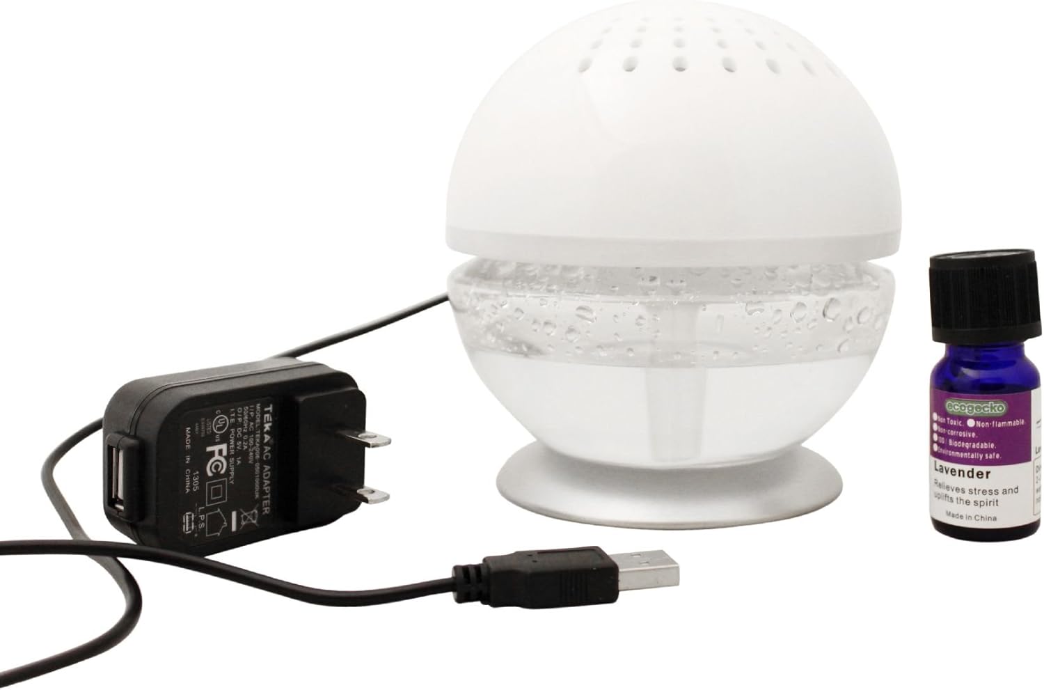 EcoGecko 75518-White Little Squirt Air Deodorizer Humidifier, White